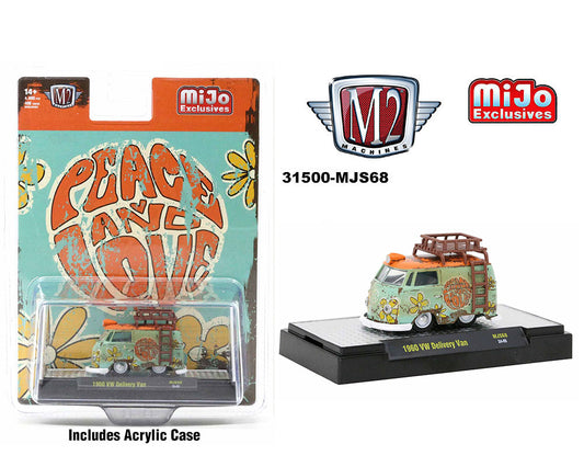 M2 Machines 1:64 1960 Volkswagen Delivery Peace & Love Weathered Limited 4,800 Pieces – Mijo Exclusives