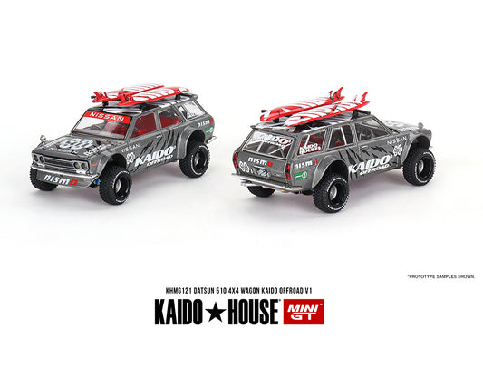 Kaido House x Mini GT 1:64 Datsun KAIDO 510 Wagon 4×4 Kaido Offroad V1